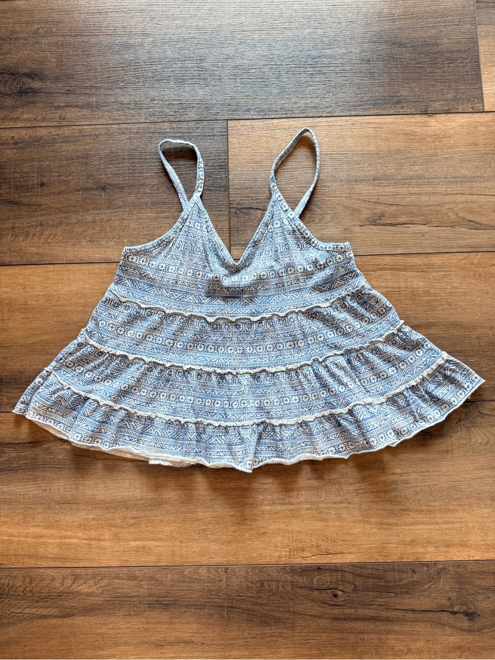 American Eagle Tiered Ruffle Babydoll Tank Top